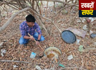 विरूर येथे दोन ठीकाणी हातभट्टी दारूसाठा नष्ट स्थानिक गुन्हे शाखा, चंद्रपूर व पो.स्टे. विरूर ची संयुक्त कार्यवाही