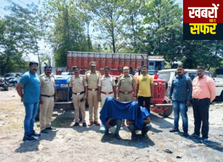 वढा,पांढरकवळा घाटात रेती तश्करी करताना दोन टॅक्टरसह दोन आरोपीस अटक