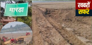 राजुरा तालुक्यातील पेलोरा–लहान मारडा रेती घाटावर अवैध वाळू तस्करीचा सुळसुळाट