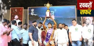 चंद्रपुर आमदार श्री” बॉडीबिल्डिंग स्पर्धा में नागपुर के योगेश शेंडे ने “आमदार श्री 2026″ का पुरस्कार जीता।