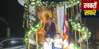 महामानवाला अभिवादन कोरपना येथे भीम जयंती निमित्त भव्य रॅली सुहेल अली मित्र मंडळाकडून फळे व सरबत वाटप