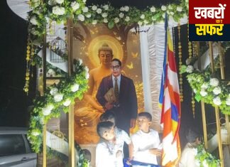 महामानवाला अभिवादन कोरपना येथे भीम जयंती निमित्त भव्य रॅली सुहेल अली मित्र मंडळाकडून फळे व सरबत वाटप