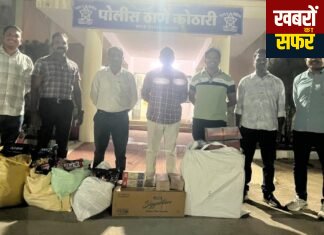 कोठारी क्षेत्र में 98 हजार रुपये का प्रतिबंधित गुटखा और सुगंधित तंबाकू जब्त
