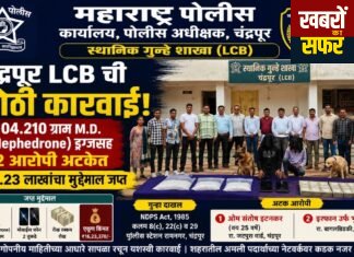 चंद्रपुर में ड्रग्स माफिया पर पुलिस का बड़ा प्रहार