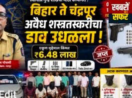 चंद्रपुर स्थानीय अपराध शाखा की बड़ी कार्रवाई, तीन संदिग्ध गिरफ्तार