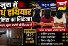राजुरा में अवैध हथियारों पर पुलिस का शिकंजा!