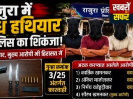 राजुरा में अवैध हथियारों पर पुलिस का शिकंजा!
