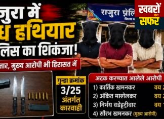 राजुरा में अवैध हथियारों पर पुलिस का शिकंजा!