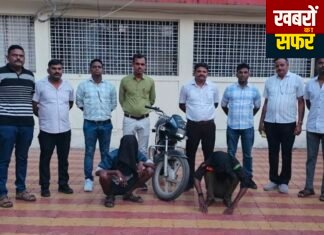 चंद्रपुर में चोरी की बाइक के साथ दो आरोपी गिरफ्तार